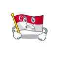 Angry flag singapore isolated with the character