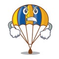 Angry flying parachute in the mascot sky