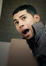 Angry furious arab egyptian young businessman Royalty Free Stock Photo