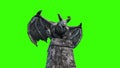 Angry Gargoyles Animated Statue Green Screen 3D Rendering Animation