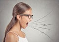 Angry girl screaming Royalty Free Stock Photo