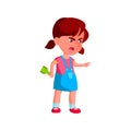 angry girl with shovel toy screaming at friend in sandbox cartoon vector