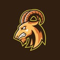 Goat head sport team logo design Royalty Free Stock Photo