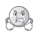 Angry golf ball mascot cartoon