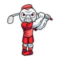 Angry Golf Player illustration