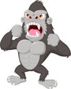Angry gorilla cartoon character Royalty Free Stock Photo