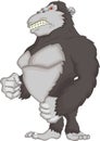 Angry gorilla cartoon Royalty Free Stock Photo