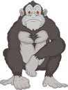 Angry gorilla cartoon Royalty Free Stock Photo