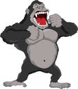 Angry gorilla cartoon Royalty Free Stock Photo