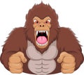 angry gorilla cartoon Royalty Free Stock Photo