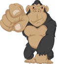 Angry gorilla cartoon Royalty Free Stock Photo