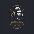 Angry gorilla head Royalty Free Stock Photo