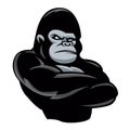 Angry gorilla icon.