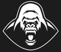 Angry gorilla symbol Royalty Free Stock Photo