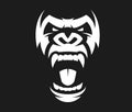 Angry gorilla symbol Royalty Free Stock Photo