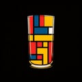 Angry Gose Logo: Vibrant Colors Inspired By Mondrian Royalty Free Stock Photo