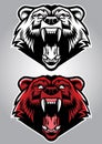 Angry grizzly bear mascot