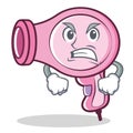 Angry hair dryer character vector