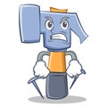 Angry hammer character cartoon emoticon