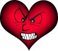 Angry heart Royalty Free Stock Photo