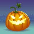 Angry helloween pumpkin Royalty Free Stock Photo