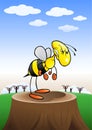 angry hornet on nature Royalty Free Stock Photo