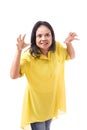 Angry hostile unfriendly middle aged woman Royalty Free Stock Photo