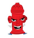 Angry hydrant cartoon