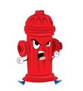 Angry hydrant cartoon