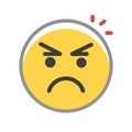 Angry icon Royalty Free Stock Photo