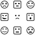 Angry icon set Royalty Free Stock Photo