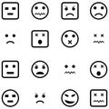 Angry icon set Royalty Free Stock Photo