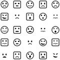 Angry icon set Royalty Free Stock Photo