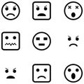 Angry icon set Royalty Free Stock Photo