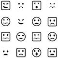 Angry icon set Royalty Free Stock Photo