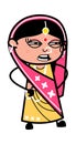 Angry Indian Woman Talking Cartoon