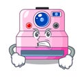 Angry instant camera in a shape character