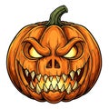 Angry jack o\'lantern Royalty Free Stock Photo