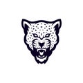 Angry jaguar leopard mascot esport logo designs Royalty Free Stock Photo
