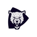 Angry jaguar leopard mascot esport logo designs Royalty Free Stock Photo