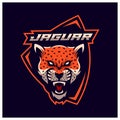 Angry jaguar leopard mascot esport logo designs Royalty Free Stock Photo