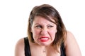 Angry jealous vindictive woman Royalty Free Stock Photo