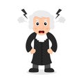 Angry Judge Cartoon Character Royalty Free Stock Photo