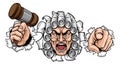 Angry Judge Cartoon Character Royalty Free Stock Photo
