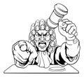 Angry Judge Cartoon Character Royalty Free Stock Photo