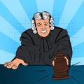 Angry judge comics character Royalty Free Stock Photo