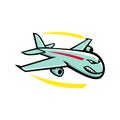 Angry Jumbo Jet Plane Mascot Royalty Free Stock Photo