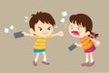 angry kid addicted mobile phone