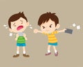 angry kid addicted Smart phone