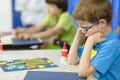 Angry Kid at Kindergarten Royalty Free Stock Photo